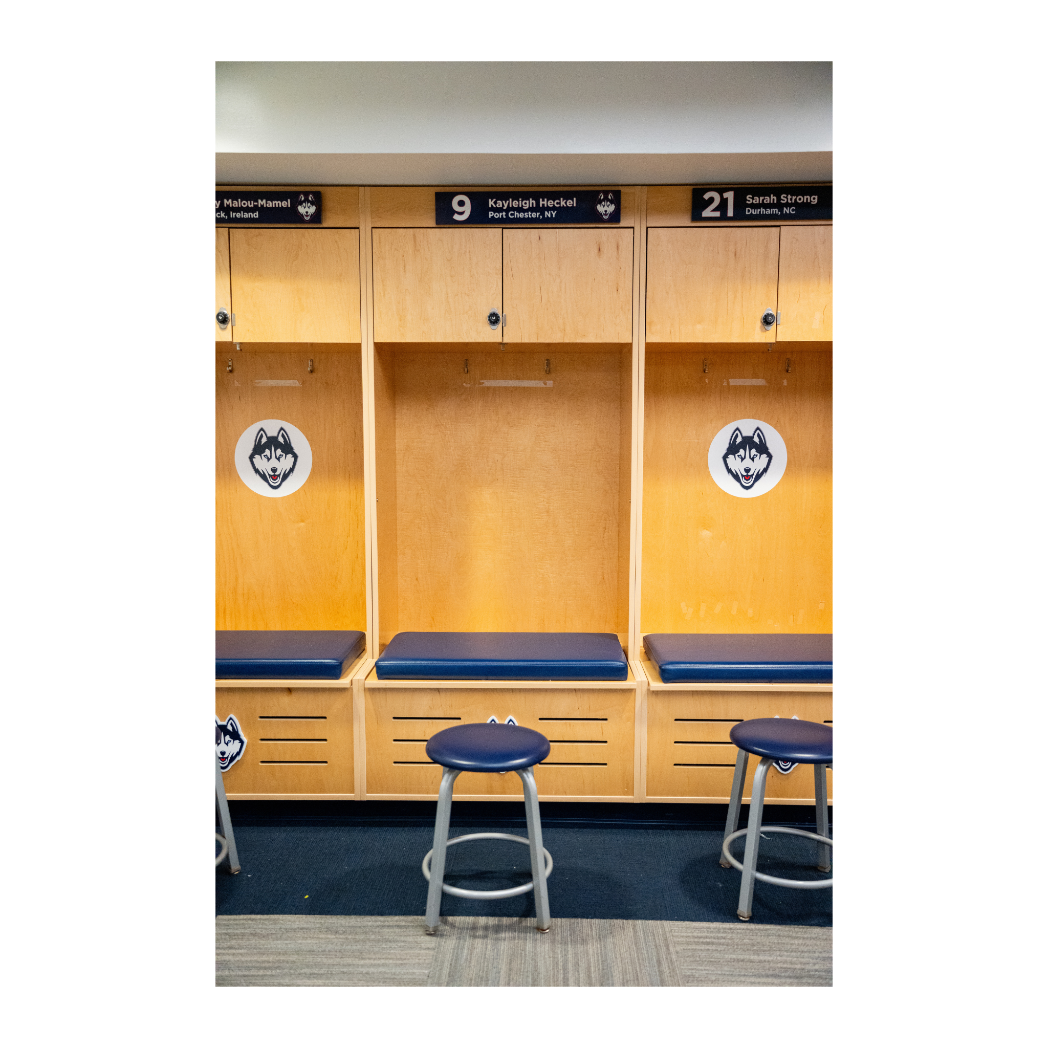 UConn Women’s Basketball Game-Used Lockers